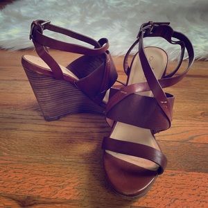 Cole Haan Leather Wedge Heels